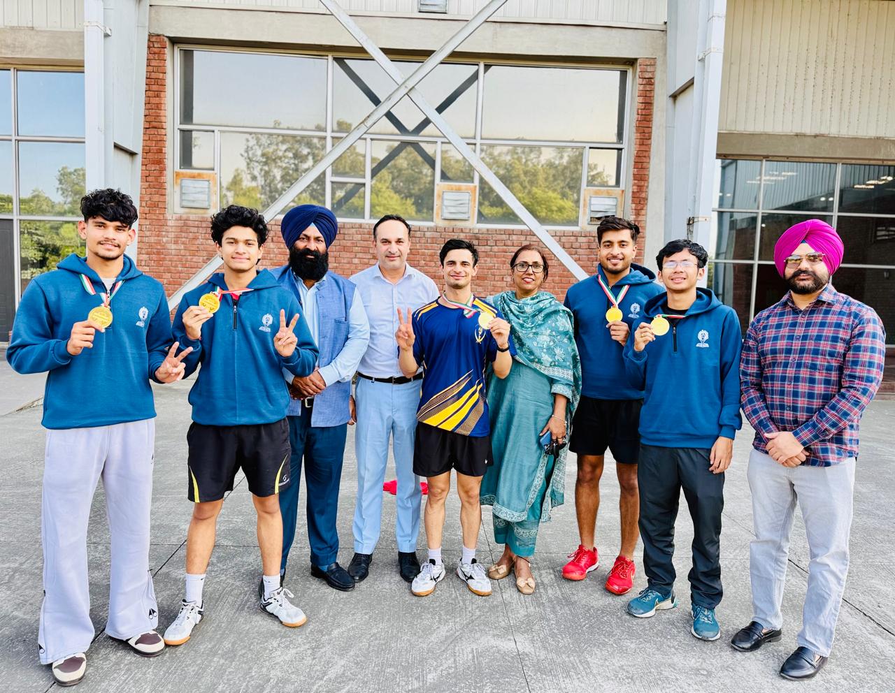 Winners of the PU Inter-College Table Tennis Championship.